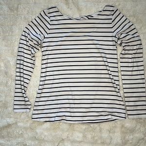 Lilly Pulitzer Navy White Boatneck 3/4 Sleeve